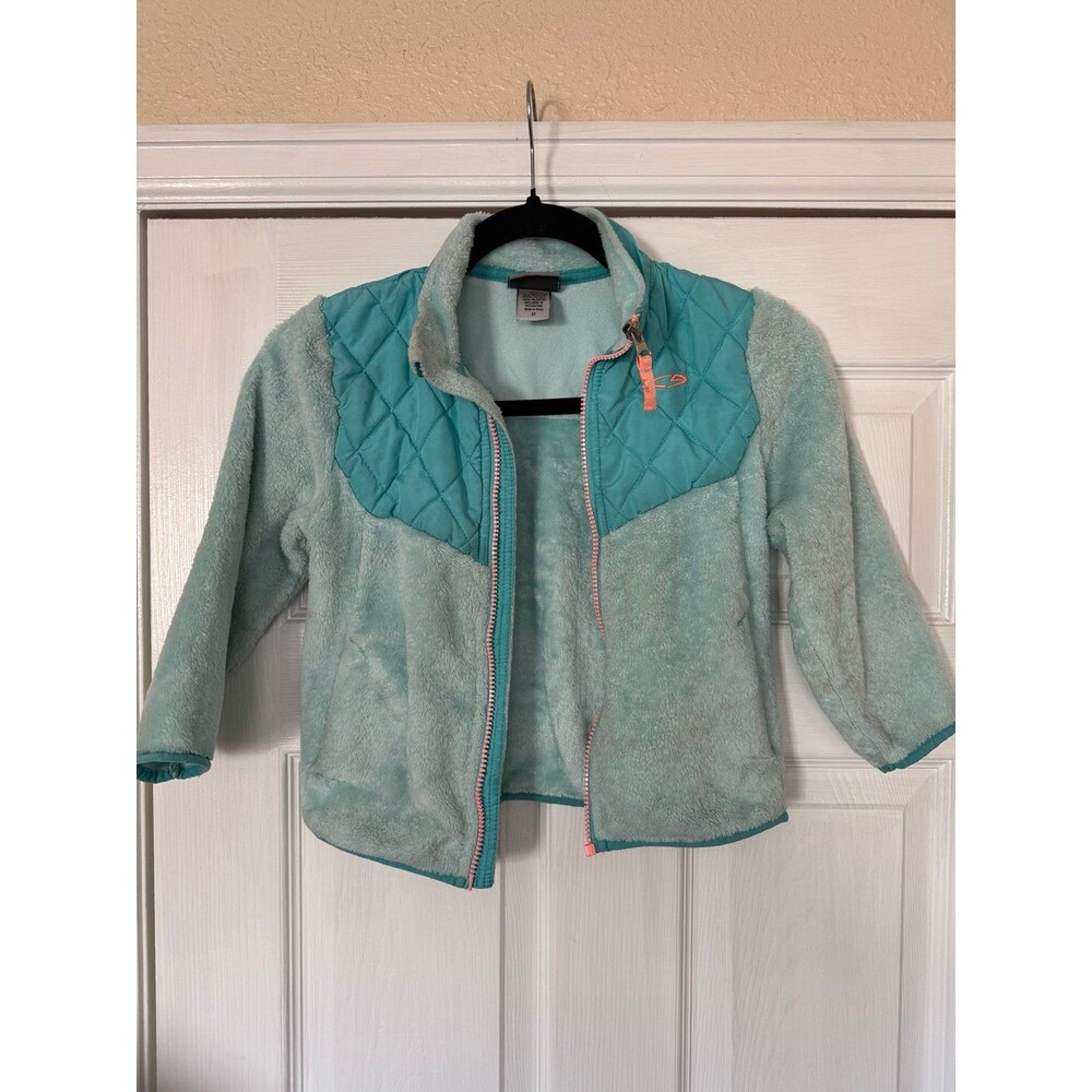 Champion Girls' Teal Quilted Yoke Fleece Jacket size 5t